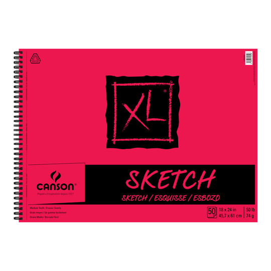 XL Series Side-Wire Sketch Pad, 18 x 24 Inches, 50 Sheets