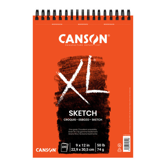 Top-Wire Sketch Pad, 100 Sheets, 9 x 12 Inches