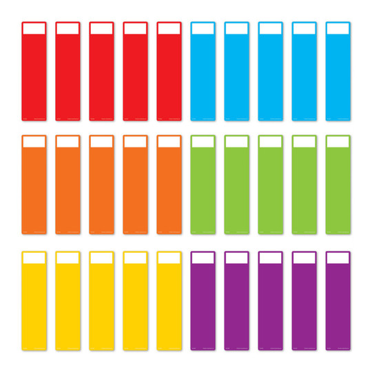 Write-On Library Book Dividers, Assorted Colors, 30-Pack