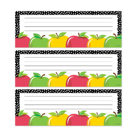 Apple-Themed Classroom Name Plates, 108 Count