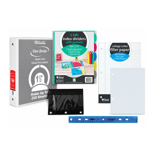 Complete Binder Organization Kit with Paper and Accessories