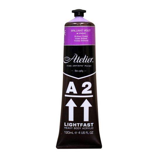 Heavy Body Lightfast Artist Acrylic Paint, Brilliant Violet, 4 oz. Tube
