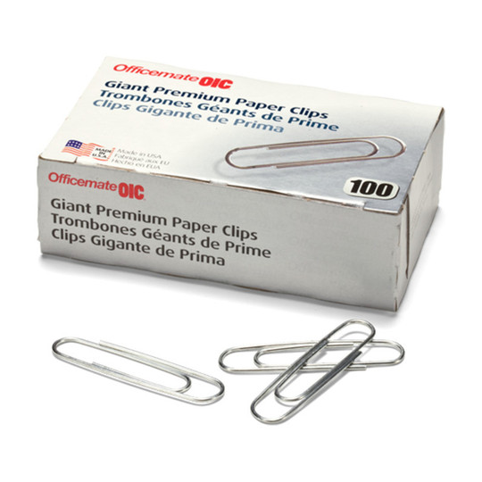 Premium Giant Paper Clips, 100/Box