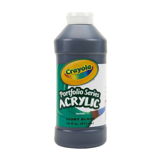 Ivory Black Acrylic Craft Paint, 16 oz
