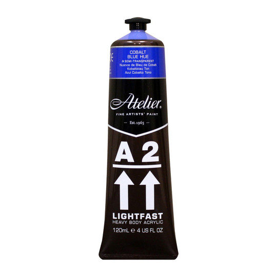 Heavy Body Lightfast Artist Acrylic Paint, Cobalt Blue Hue, 4 oz.