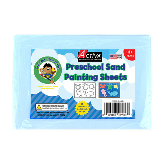 Sea Life Preschool Sand Art Sheets, 30-Pack