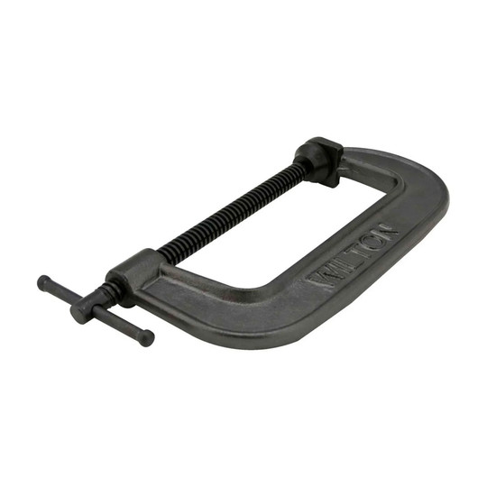 C-clamp with sliding cross-pin handle and oscillating tip