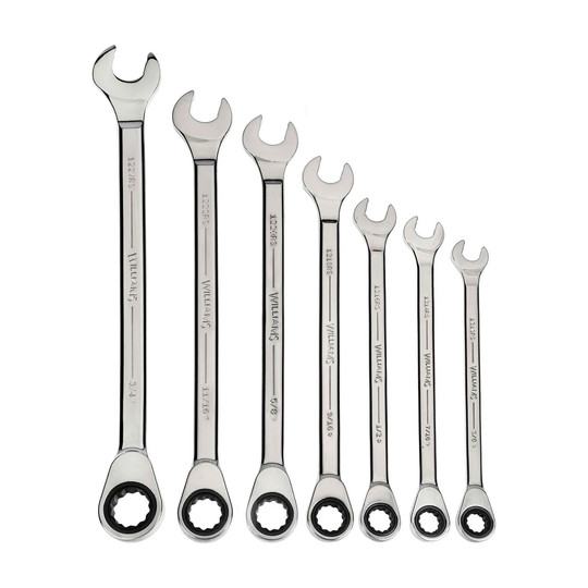 Chrome 3/4-inch 12-point ratcheting combination wrench