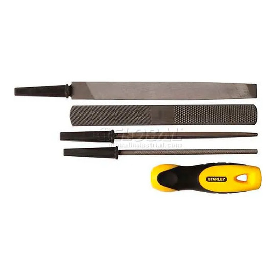 Five-piece hand file set with interchangeable handle