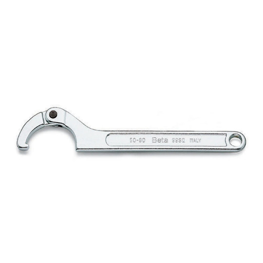 Adjustable-pin spanner wrench for 35-50 mm ring nuts