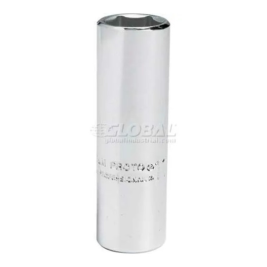 Silver 1/4-inch drive deep 8 mm 6-point socket