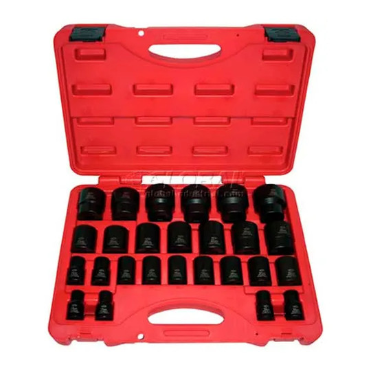 Short 25 mm 6-point impact socket with 1/2-inch drive