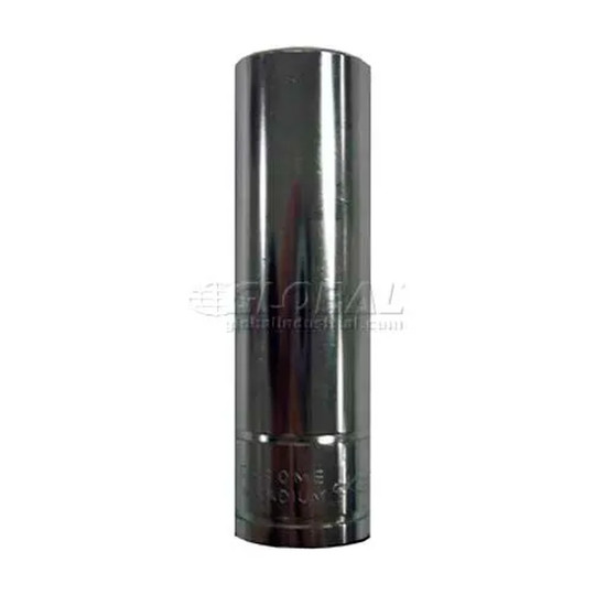 Chrome 13 mm deep socket with 3/8 in. drive connection