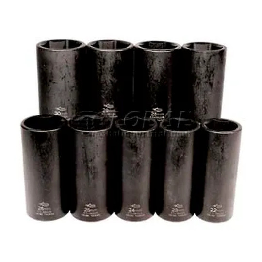 Deep 28 mm six-point impact socket with 1/2-inch drive
