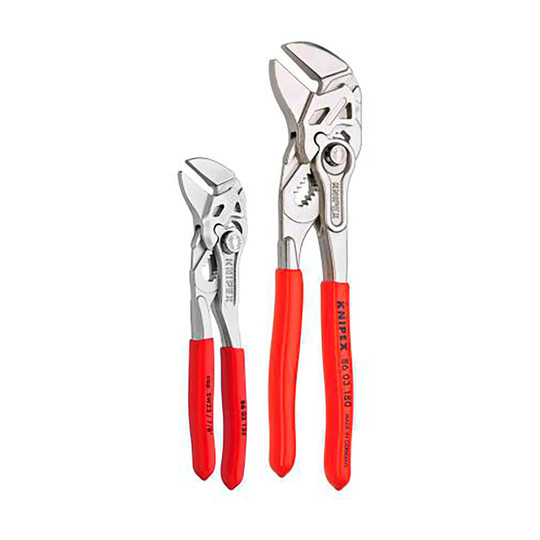 2-piece mini pliers wrench set with two adjustable parallel-jaw tools