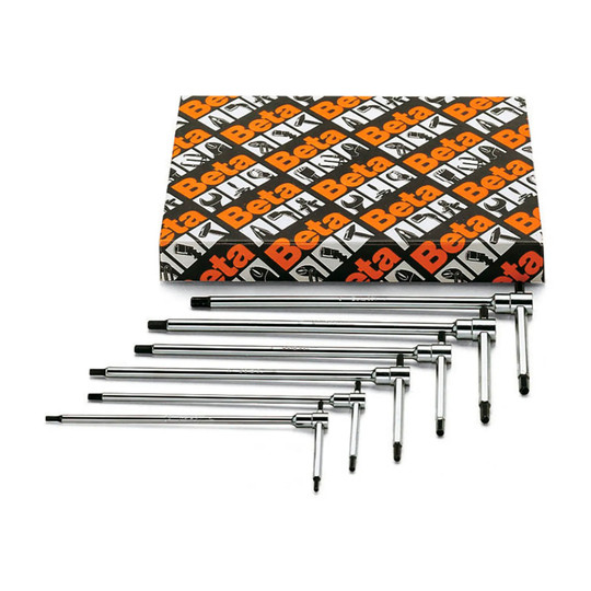 Six-piece SAE sliding T-handle hex key set