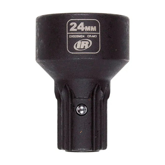 Black 24 mm direct-drive metric impact socket