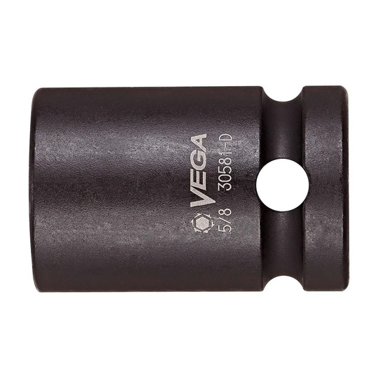 Black 1/2 in. square-drive 1/2 in. 12-point standard-length impact socket