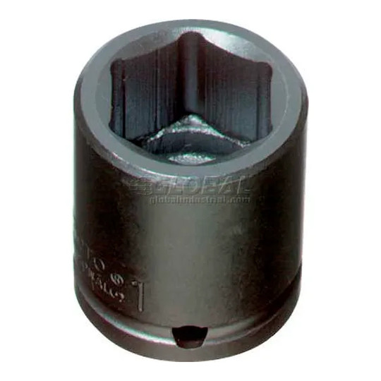 Black 36 mm 6-point impact socket with 1/2-inch drive