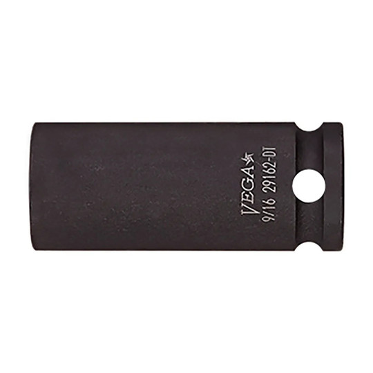 Black 3/8 in. drive 9/16 in. 12-point long thin-wall impact socket