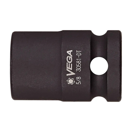 Black 1/2-inch drive 12 mm 12-point thin-wall impact socket