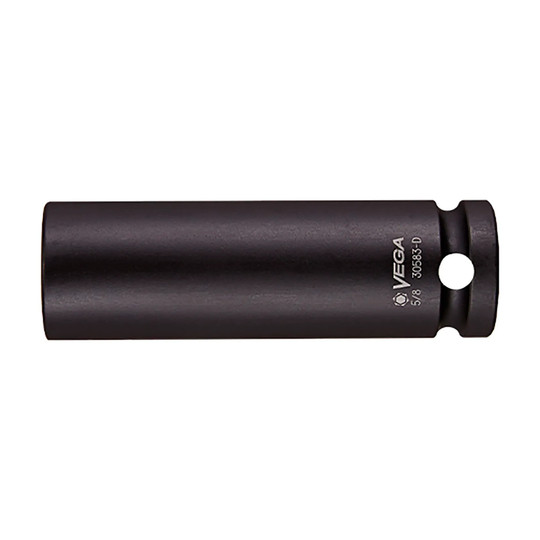 Black 1/2-inch drive 14 mm 12-point long impact socket