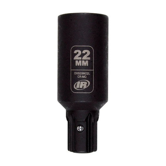 Black 22 mm deep direct-drive impact socket