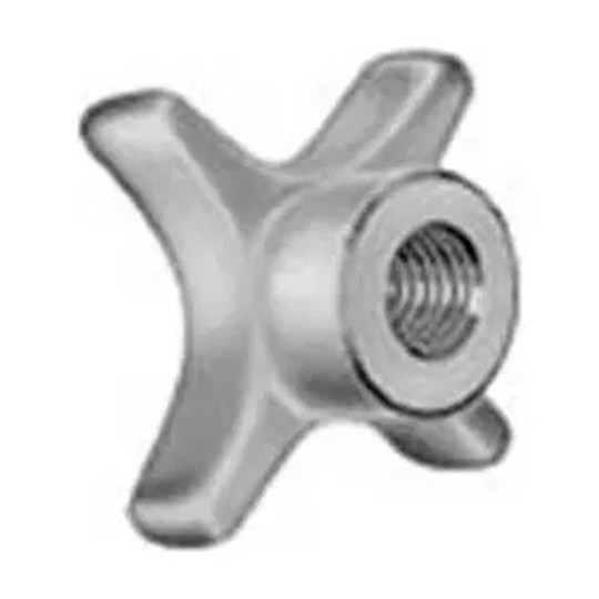 Black cast iron star hand knob with 1/2-13 thread
