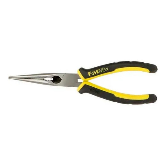 Black and yellow 8-1/16-inch long nose pliers