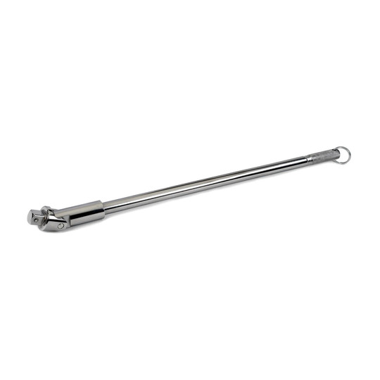 Chrome 1-inch drive flex handle with safety ring