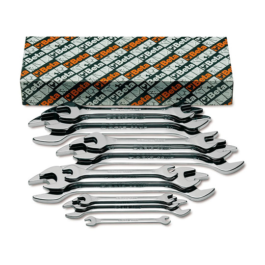 13-piece metric double-end open-end wrench set