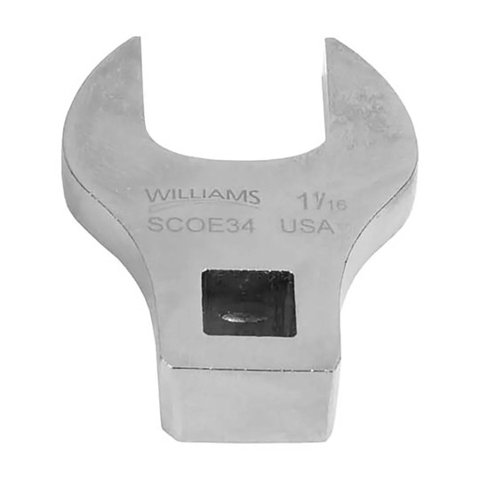 Silver 1/2-inch drive crowfoot open-end wrench with 1-1/16-inch opening