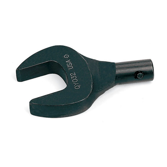 Black J-style torque wrench open-end head with 3/4-inch opening