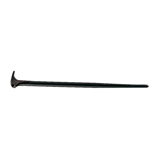 Flat curved-end ladyfoot pry bar with black finish
