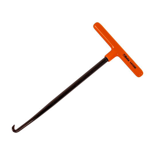 6 in. spring puller hook wrench with plastic-coated T-handle