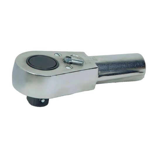Chrome 1 in. drive ratchet head with removable knurled handle