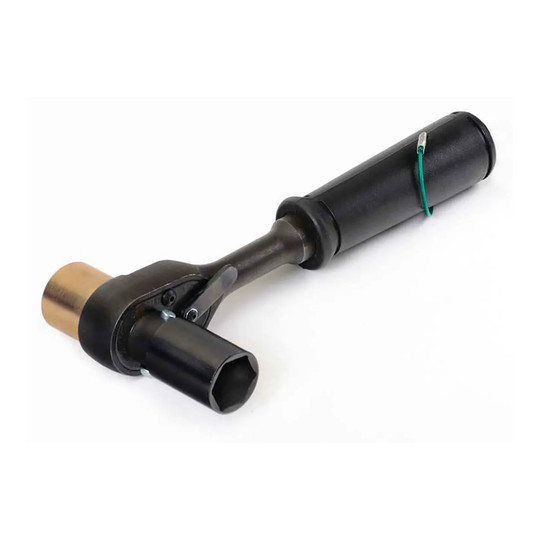 Black scaffold ratchet with 1/2 in. drive and pinned 7/8 in. socket