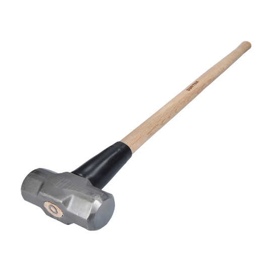 Octagonal sledge hammer with 12 lb steel head and 36-inch wood handle