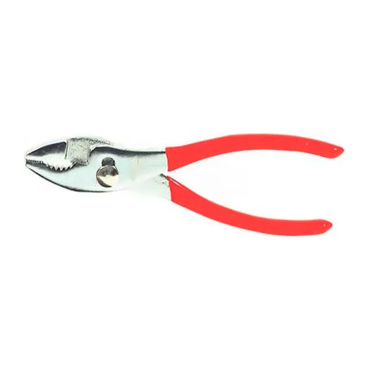 4-inch basic slip joint pliers with red vinyl handle