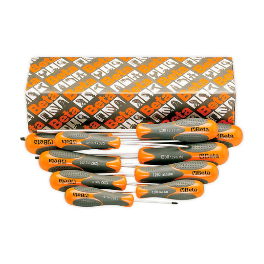 10-piece slotted and Phillips screwdriver set