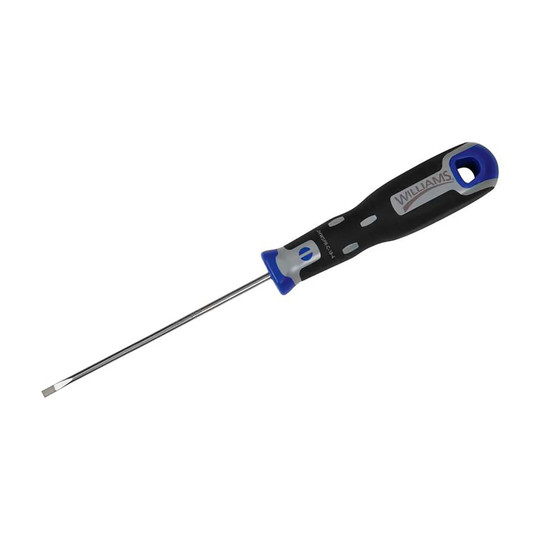 Cabinet tip slotted screwdriver with 3/16 inch tip
