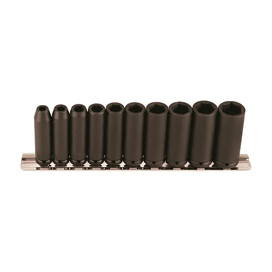 Metric deep 6-point socket set for 1/4-inch square-drive tools