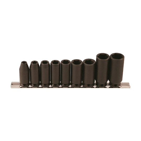 9-piece 3/8-inch drive SAE 6-point long socket set