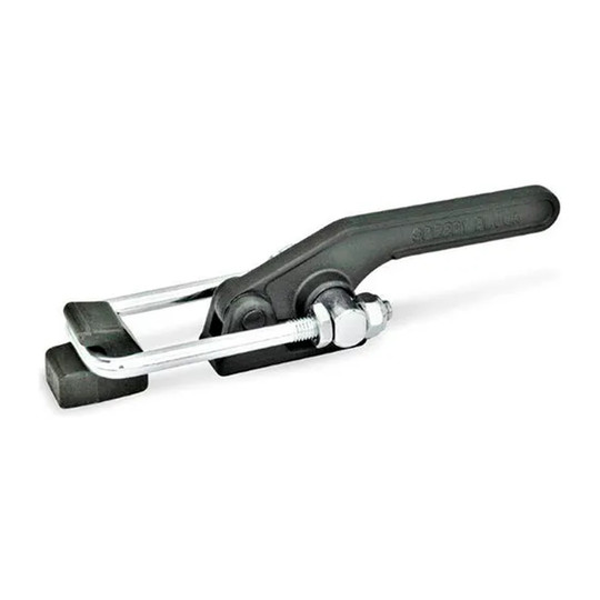 Weld-on latch-type toggle clamp with pull latch