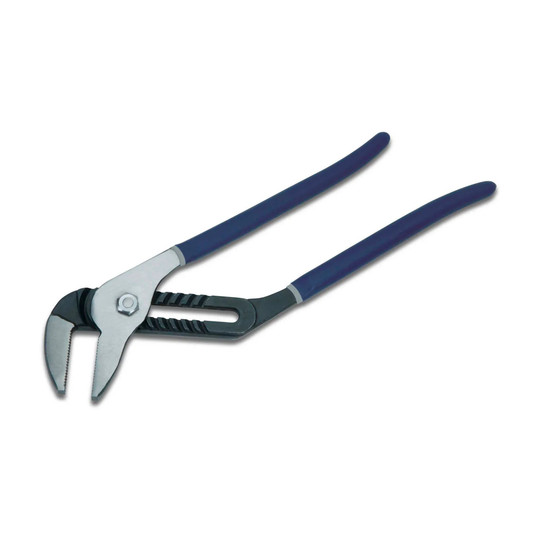 12-inch tongue-and-groove pliers with blue non-slip handle