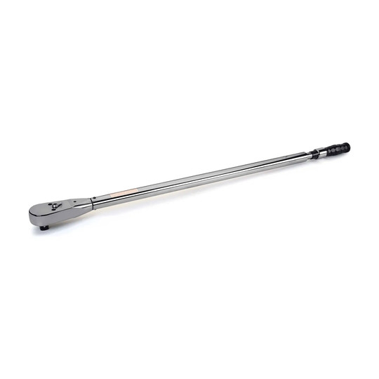 3/8-inch drive adjustable micrometer torque wrench with 10-100 ft-lb range