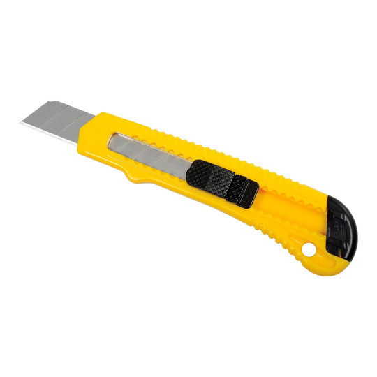 Yellow 18mm snap-off retractable utility knife