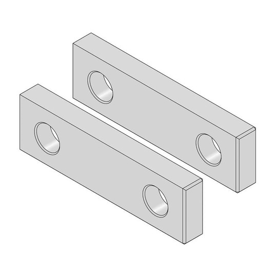 Replacement hard jaw plates for a 6-inch vise