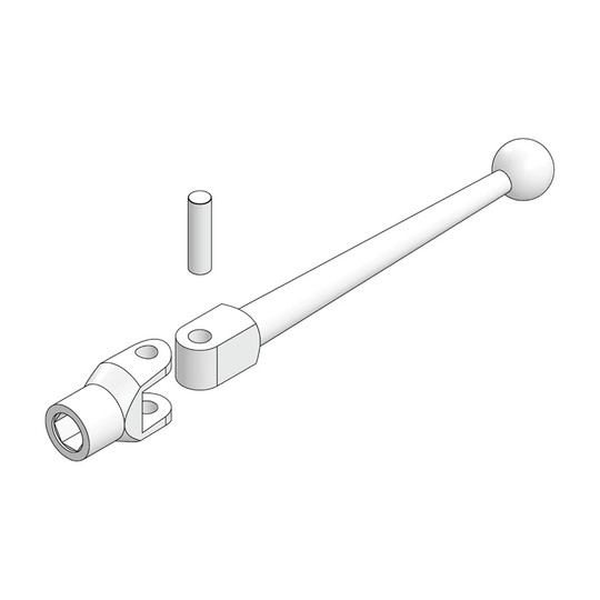 Replacement vise handle kit with socket, handle bar, and pin