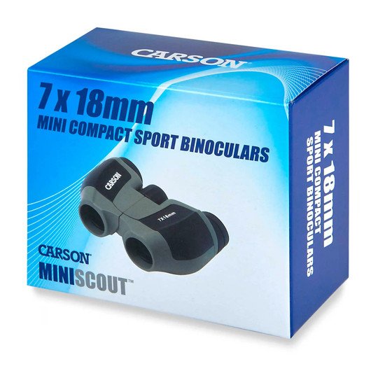 Gray 7x18mm ultra-compact binoculars